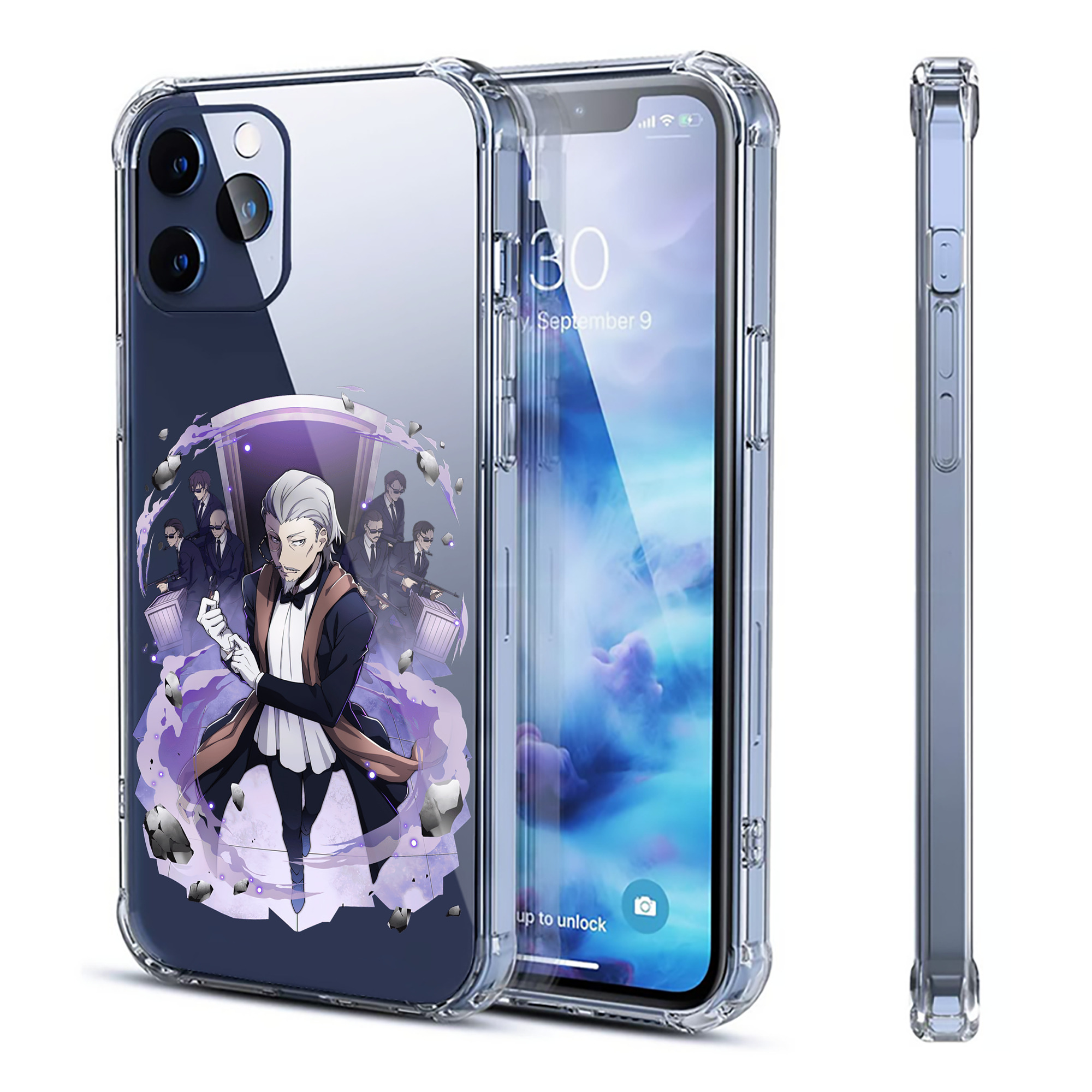（画像用） 文豪ストレイドッグス Bungo Stray Dogs 【iPhone 12シリーズ対応】透明スマホケース（クリアソフトケース）